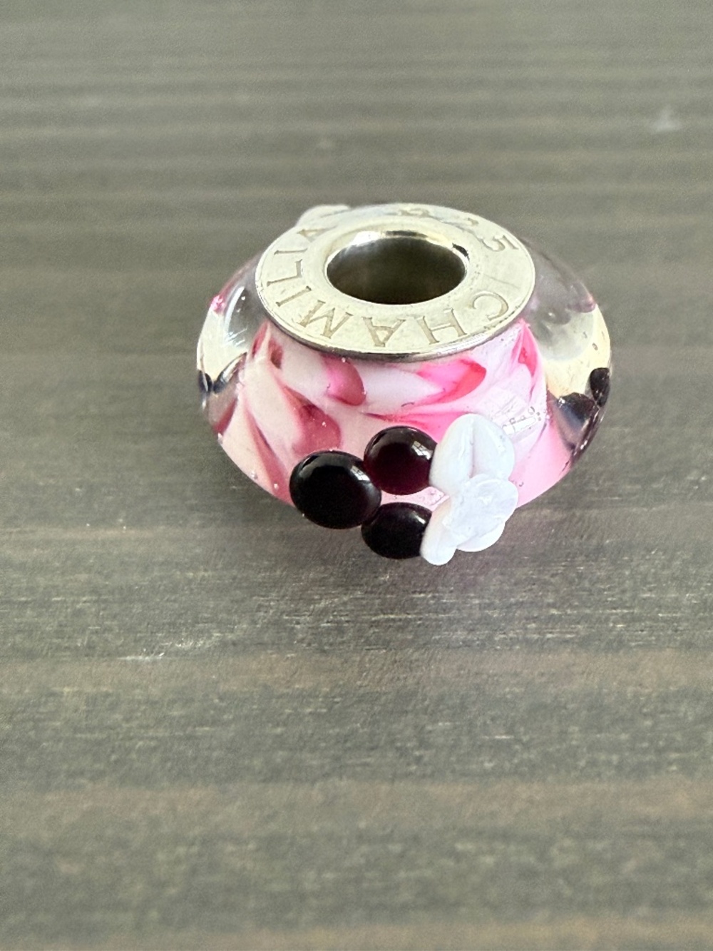 Chamilia Minnie Mouse Glass Bead Charm